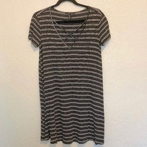 Forever 21 Black and White Striped Dress Size M